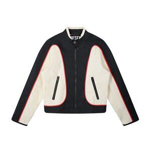 Black And White Color Matching Jacket Diesel